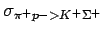 $\displaystyle \sigma_{\pi^{+} p -> K^{+} \Sigma^{+}}$